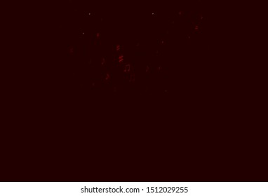 Light Red vector texture with musical notes. Abstract illustration with colorful symbols of melody. Modern design for wallpapers.
