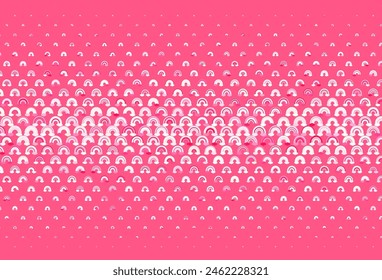 Light Red vector texture with rainbows, clouds. Colorful design in abstract love style with rainbow forms. Sketch for fun designs.