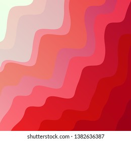Light Red vector texture with wry lines. Abstract illustration with gradient bows. Best design for your posters, banners.