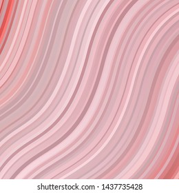 Light Red vector texture with wry lines. Abstract illustration with gradient bows. Template for cellphones.