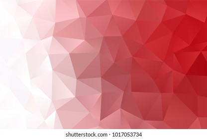 Light Red vector triangle mosaic background. Shining illustration, which consist of triangles. A completely new template for your business design.