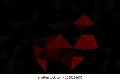 Light Red vector triangle mosaic template. Colorful abstract illustration with gradient. Triangular pattern for your business design.