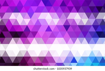 Light Red vector triangle mosaic template. Modern geometrical abstract illustration with gradient. The polygonal design can be used for your web site.