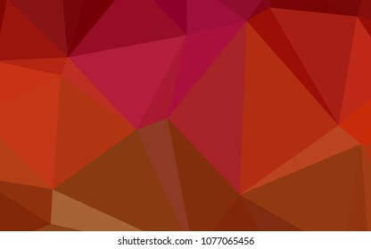 Light Red vector triangle mosaic texture. Shining colored illustration in a new style. The template for cell phone's backgrounds.