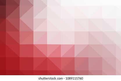 Light Red vector triangle mosaic texture. Colorful illustration in polygonal style with gradient. Pattern for a brand book's backdrop.