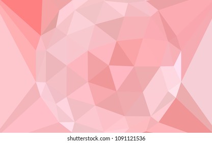 Light Red vector triangle mosaic template with a diamond. Illustration in halftone style with triangles. Brand new design for your business.