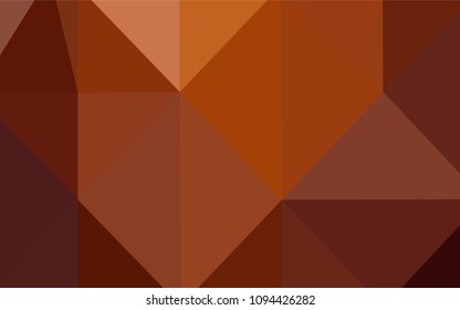 Light Red vector triangle mosaic template. Colorful illustration in polygonal style with gradient. That pattern can be used as a part of a brand book.