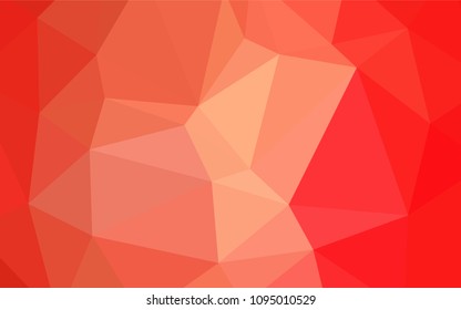 Light Red vector triangle mosaic template. Modern geometrical abstract illustration with gradient. Triangular pattern for your business design.