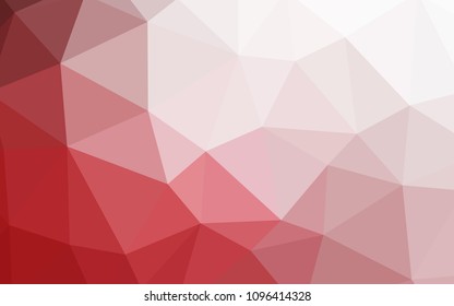 Light Red vector triangle mosaic texture. Colorful illustration in abstract style with triangles. Completely new template for your banner.