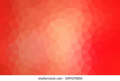 Light Red vector triangle mosaic texture. Creative geometric illustration in Origami style with gradient. Textured pattern for your backgrounds.