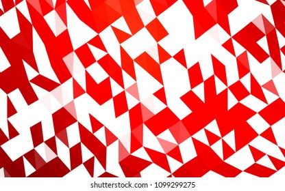 Light Red vector triangle mosaic template. Glitter abstract illustration with an elegant design. Triangular pattern for your business design.