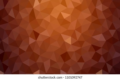 Light Red vector triangle mosaic template. Colorful illustration in polygonal style with gradient. A new texture for your web site.
