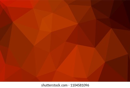 Light Red vector triangle mosaic texture. Elegant bright polygonal illustration with gradient. Textured pattern can be used for background.