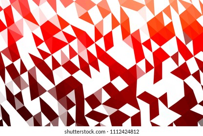 Light Red vector triangle mosaic template. Shining colored illustration in a Brand new style. The elegant pattern can be used as part of a brand book.