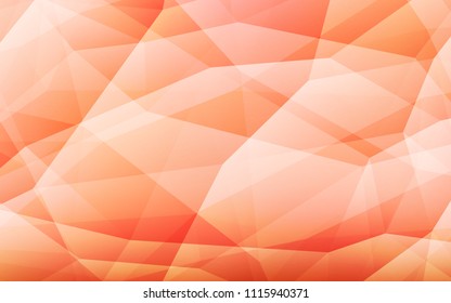 Light Red vector triangle mosaic texture. Colorful illustration in polygonal style with gradient. New template for your brand book.