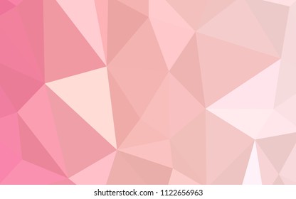 Light Red vector triangle mosaic texture. Modern abstract illustration with triangles. New template for your brand book.