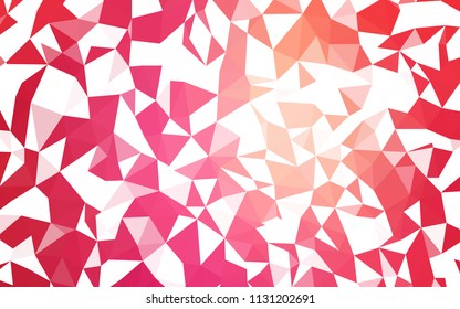 Light Red vector triangle mosaic cover. Glitter abstract illustration with an elegant triangles. Pattern for a brand book's backdrop.