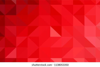 Light Red vector triangle mosaic template. Geometric illustration in Origami style with gradient.  Brand new style for your business design.