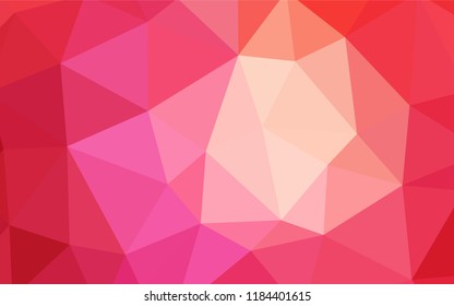 Light Red vector triangle mosaic template. Elegant bright polygonal illustration with gradient. A new texture for your web site.