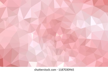 Light Red vector triangle mosaic cover. Geometric illustration in Origami style with gradient.  Best triangular design for your business.