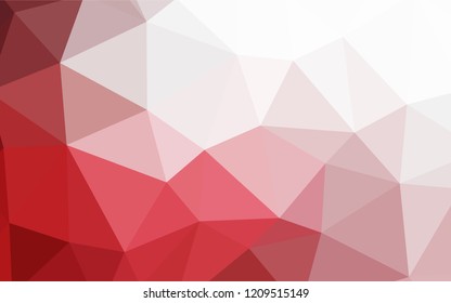 Light Red vector triangle mosaic texture. Modern abstract illustration with triangles. Brand new style for your business design.