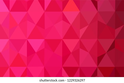 Light Red vector triangle mosaic texture. Colorful illustration in abstract style with triangles. Brand new design for your business.