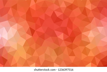 Light Red vector triangle mosaic cover. Colorful illustration in polygonal style with gradient. Brand new design for your business.