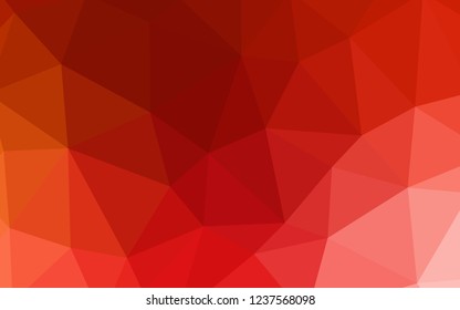 Light Red vector triangle mosaic cover. Creative illustration in halftone style with triangles. New template for your brand book.