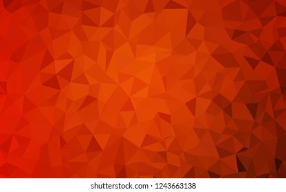 Light Red vector triangle mosaic cover. A sample with polygonal shapes. Polygonal design for your web site.