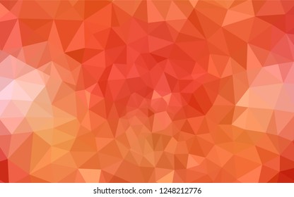 Light Red vector triangle mosaic texture. Creative illustration in halftone style with triangles. Polygonal design for your web site.