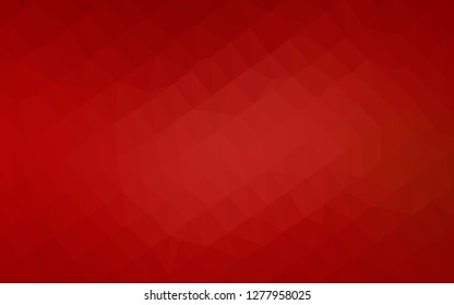 Light Red vector triangle mosaic cover. Modern geometrical abstract illustration with gradient. Polygonal design for your web site.