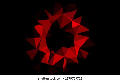 Light Red vector triangle mosaic cover. A sample with polygonal shapes. New texture for your design.
