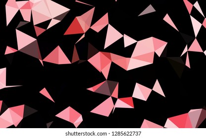 Light Red vector triangle mosaic template. Colorful illustration in Origami style with gradient.  Template for a cell phone background.
