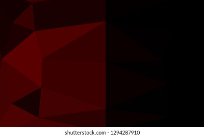 Light Red vector triangle mosaic texture. Creative illustration in halftone style with gradient. Template for your brand book.