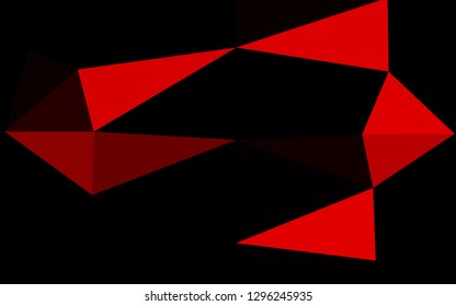Light Red vector triangle mosaic template. Shining colored illustration in a Brand new style. New texture for your design.