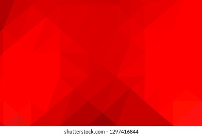 Light Red vector triangle mosaic template. A vague abstract illustration with gradient. The best triangular design for your business.