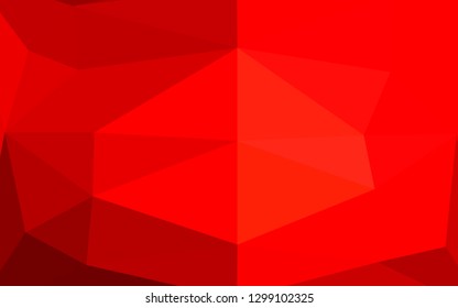 Light Red vector triangle mosaic cover. A completely new color illustration in a vague style. Template for a cell phone background.