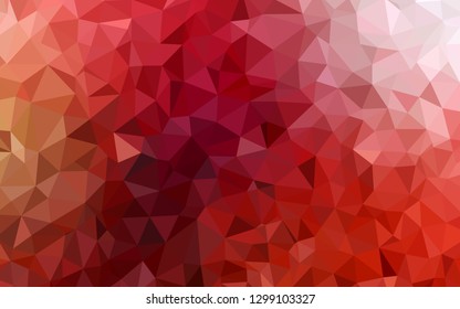 Light Red vector triangle mosaic texture. Elegant bright polygonal illustration with gradient. Template for cell phone's backgrounds.