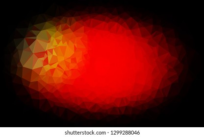 Light Red vector triangle mosaic template. A vague abstract illustration with gradient. Polygonal design for your web site.
