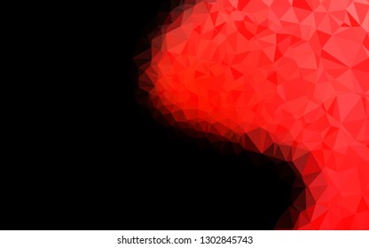 Light Red vector triangle mosaic template. Shining colored illustration in a Brand new style. Completely new template for your business design.