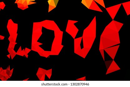 Light Red vector triangle mosaic cover. Shining illustration, which consist of triangles. Brand new design for your business.