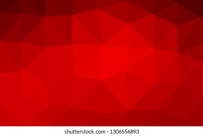Light Red vector triangle mosaic texture. A sample with polygonal shapes. Elegant pattern for a brand book.