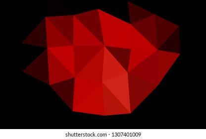 Light Red vector triangle mosaic texture. Geometric illustration in Origami style with gradient. Polygonal design for your web site.