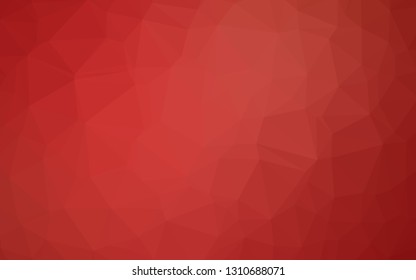 Light Red vector triangle mosaic template. Shining illustration, which consist of triangles. Brand new design for your business.