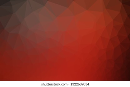 Light Red vector triangle mosaic cover. A vague abstract illustration with gradient. Textured pattern for background.