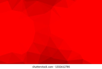 Light Red vector triangle mosaic cover. Shining illustration, which consist of triangles. Template for a cell phone background.