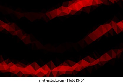Light Red vector triangle mosaic template. Colorful abstract illustration with gradient. Template for your brand book.