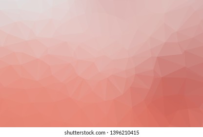 Light Red vector triangle mosaic cover. A sample with polygonal shapes. Triangular pattern for your business design.