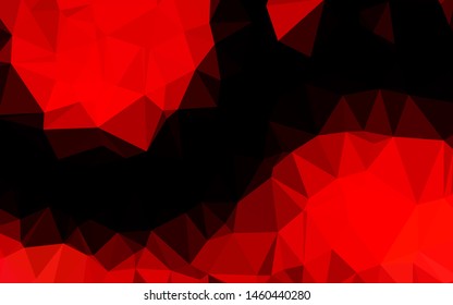 Light Red vector triangle mosaic template. Colorful abstract illustration with gradient. Completely new template for your business design.