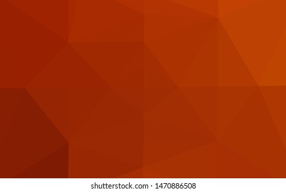 Light Red vector triangle mosaic texture. Colorful illustration in Origami style with gradient.  Template for your brand book.